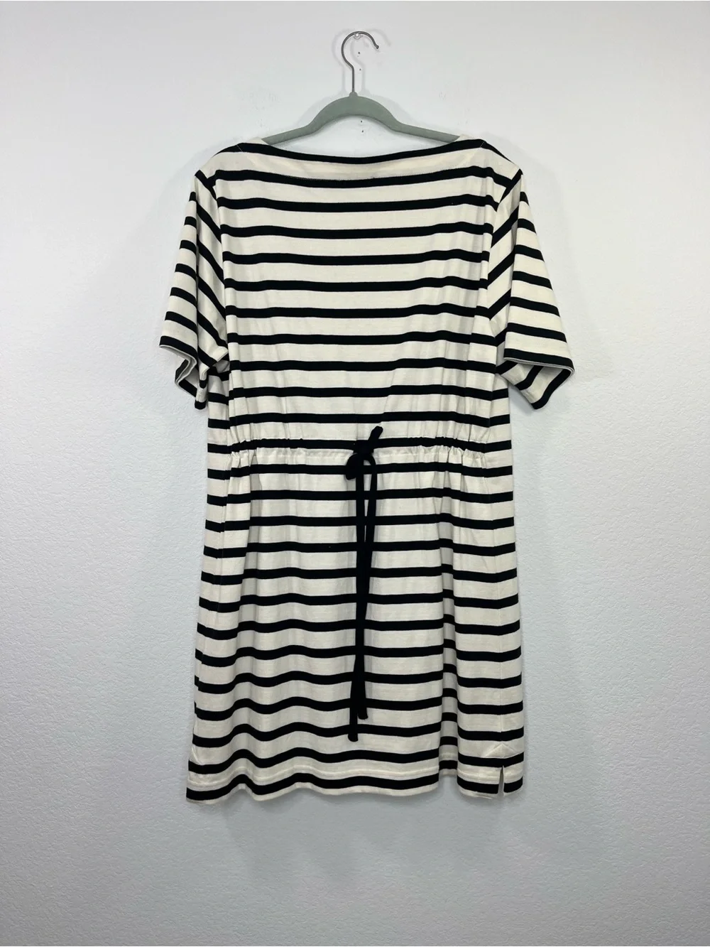 J.Crew NEW Tie-back‎ dress in stripe size Large